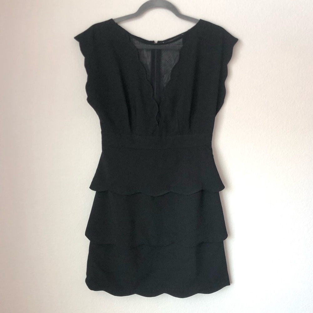 • Black Tiered Ruffle Dress